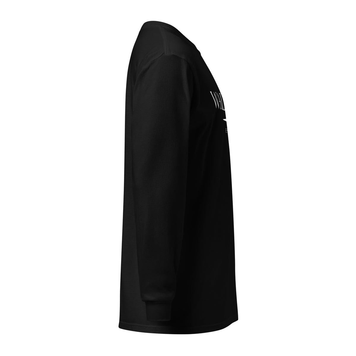Waleska GA long sleeve shirt in Black with white ink, North GA Local