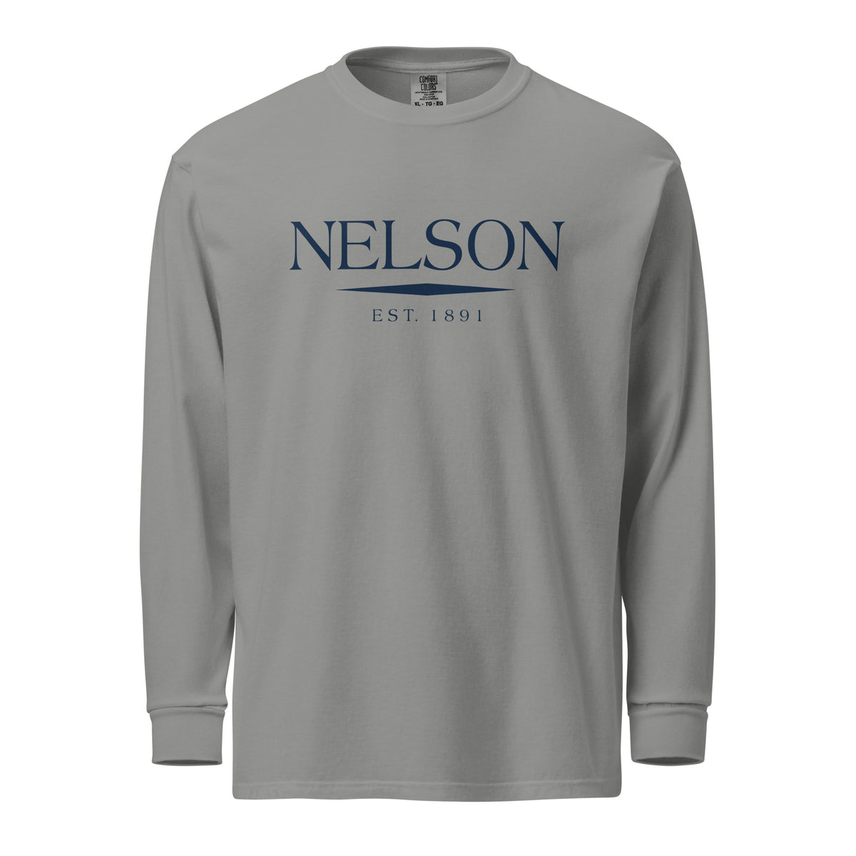 Nelson GA long sleeve shirt in Grey with navy ink, North GA Local