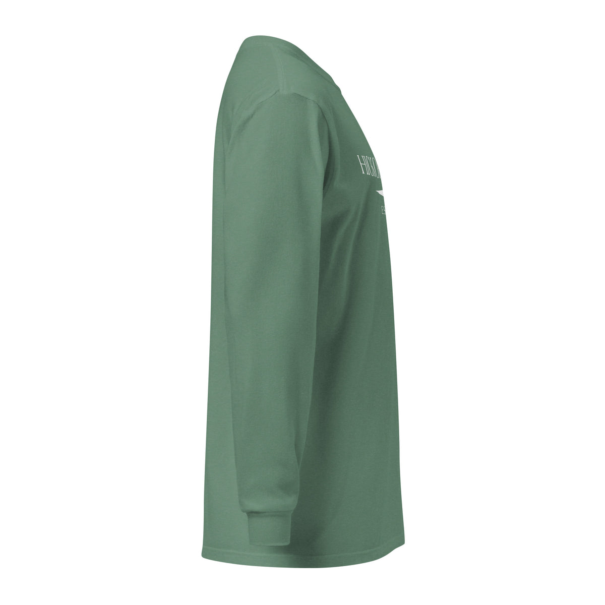 Hickory Flat GA long sleeve shirt in Light Green with white ink, North GA Local