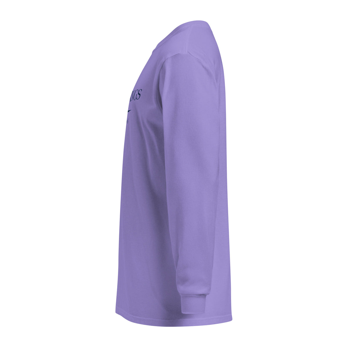 Holly Springs GA long sleeve shirt in Violet with navy ink, North GA Local