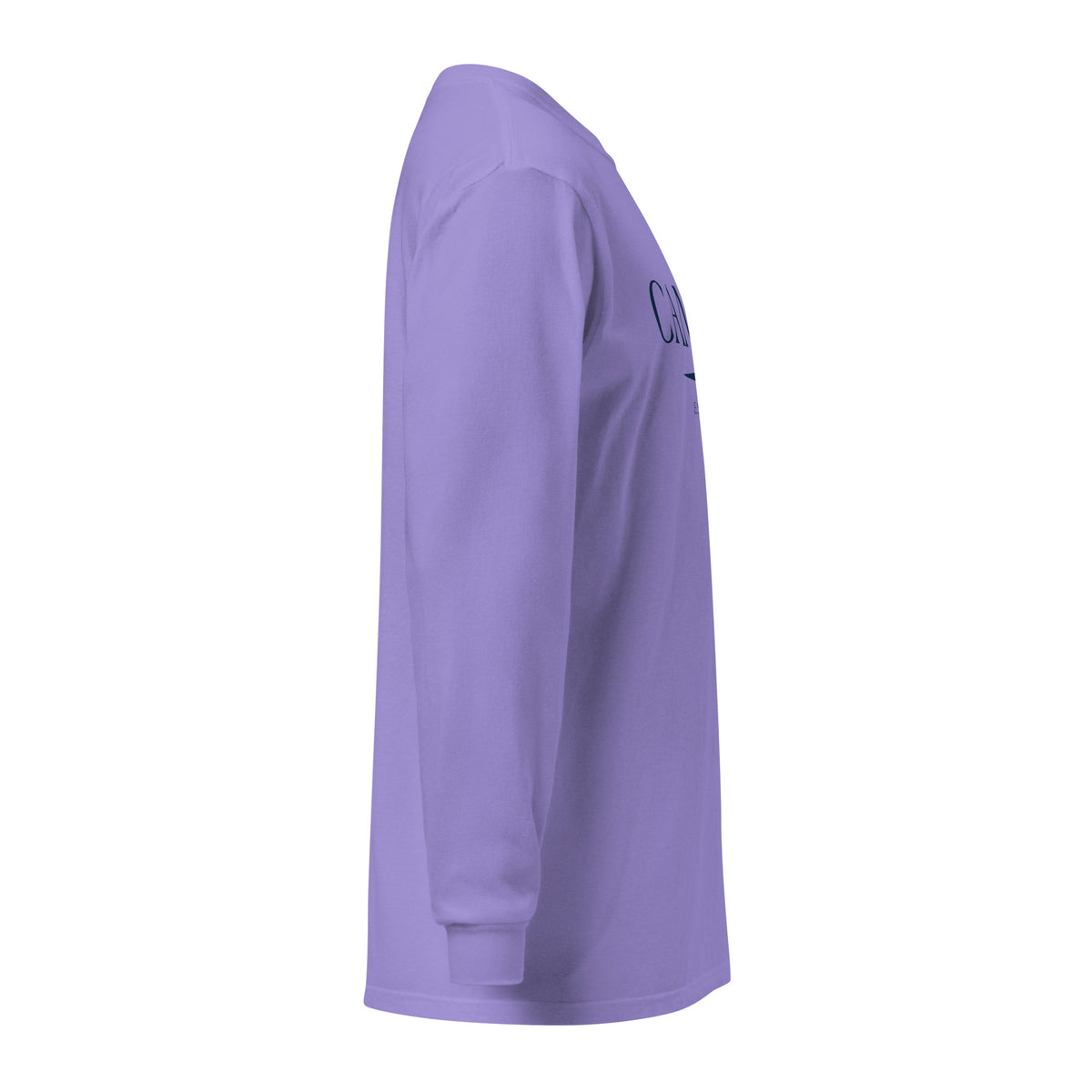 Canton GA long sleeve shirt in Violet with navy ink, North GA Local
