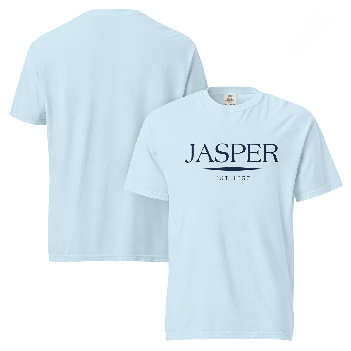 Jasper GA t-shirt in Chambray with navy ink, North GA Local
