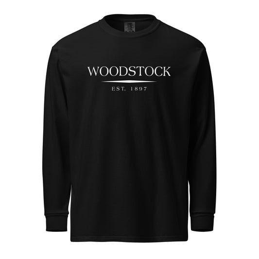 Woodstock GA long sleeve shirt in Black with white ink, North GA Local