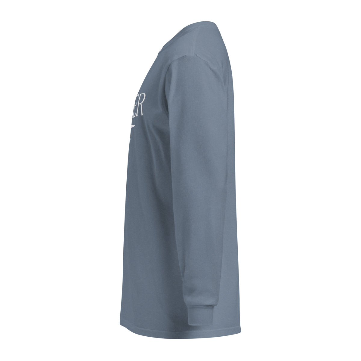 Jasper GA long sleeve shirt in Blue Jean with white ink, North GA Local