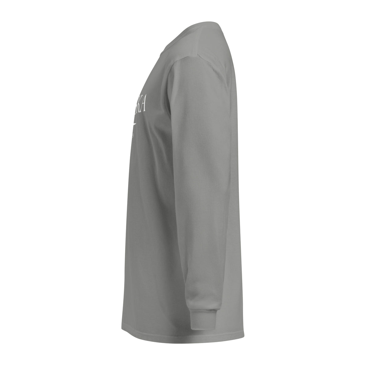 Waleska GA long sleeve shirt in Grey with white ink, North GA Local