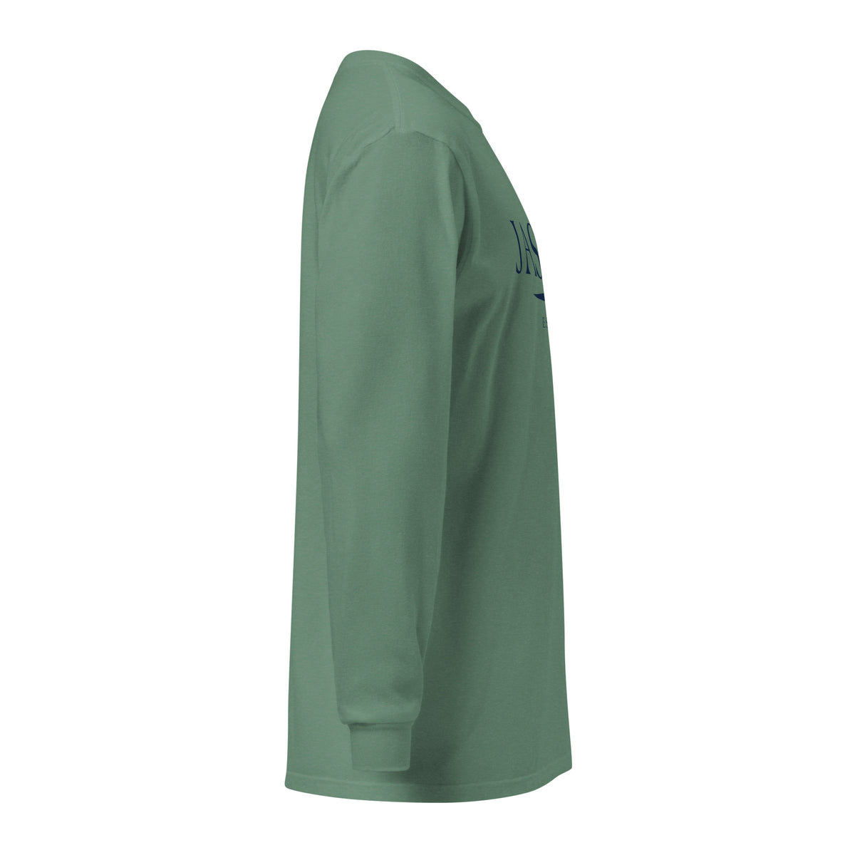 Jasper GA long sleeve shirt in Light Green with navy ink, North GA Local