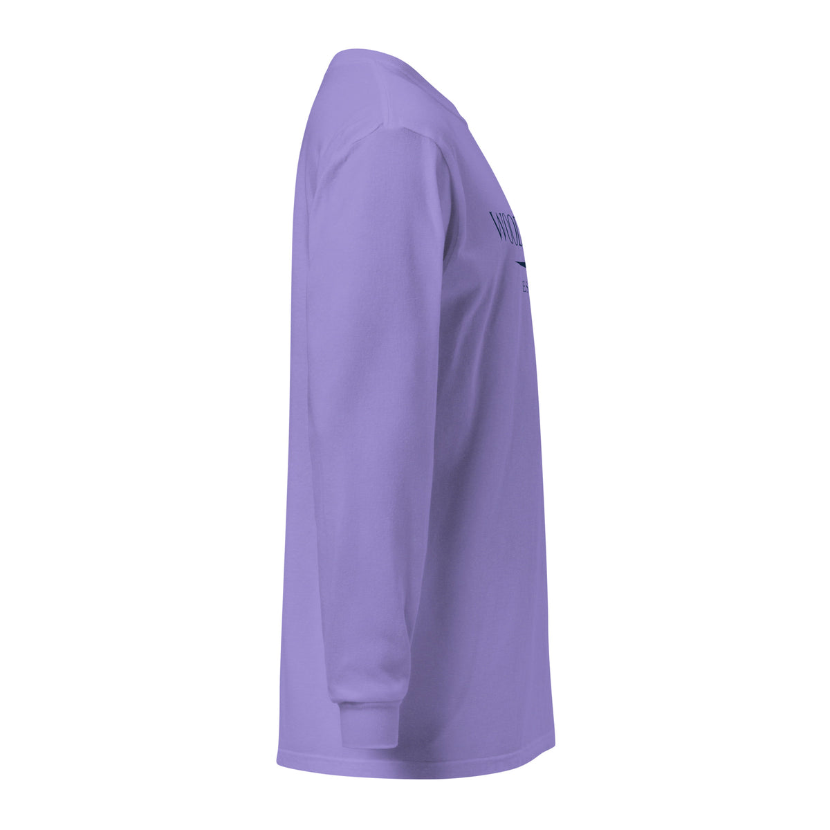 Woodstock GA long sleeve shirt in Violet with navy ink, North GA Local