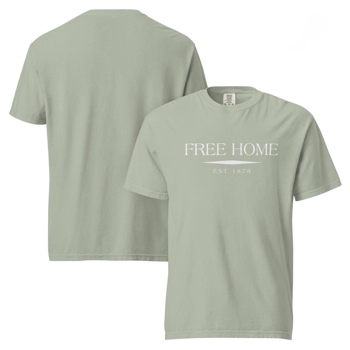 Free Home GA t-shirt in Bay with white ink, North GA Local