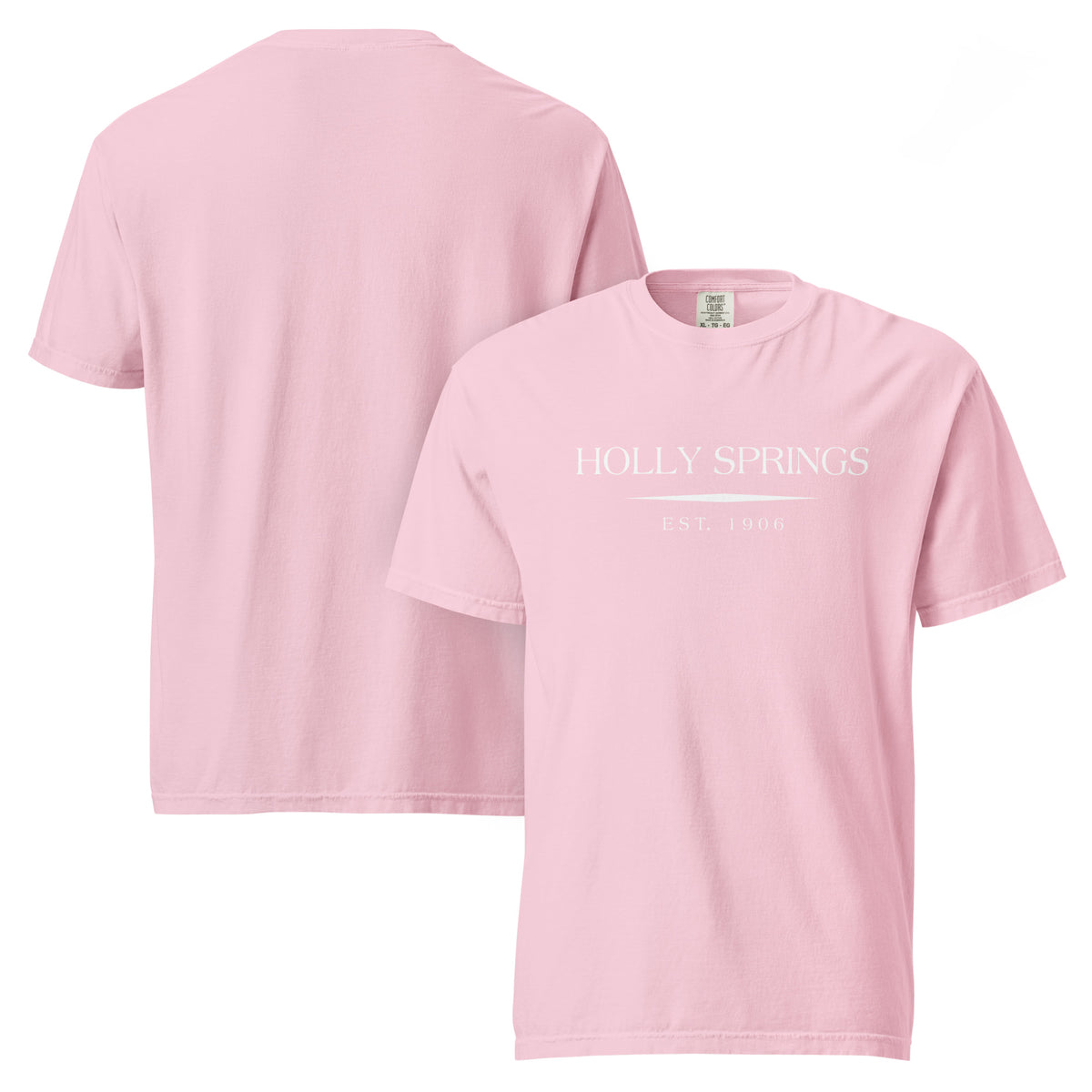 Holly Springs GA t-shirt in Blossom with white ink, North GA Local