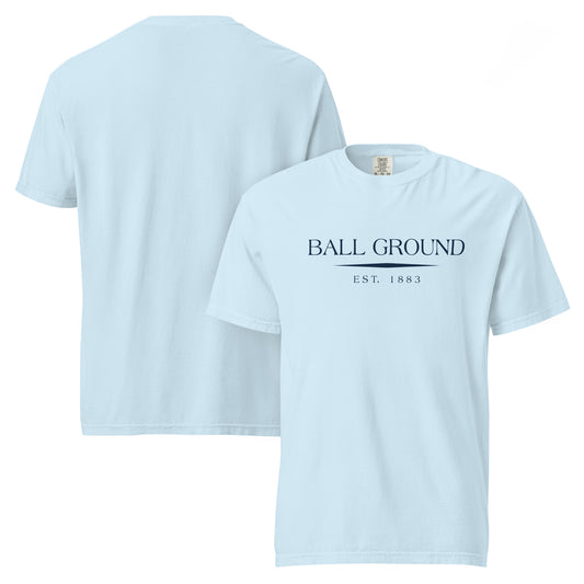 Ball Ground GA t-shirt in Chambray with navy ink, North GA Local