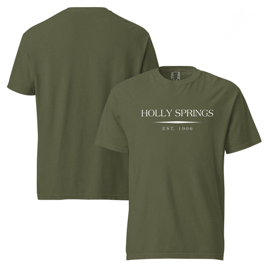 Holly Springs GA t-shirt in Hemp with white ink, North GA Local