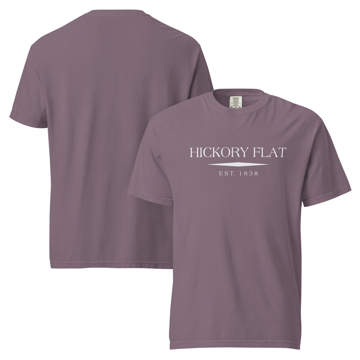 Hickory Flat GA t-shirt in Wine with white ink, North GA Local